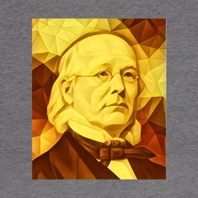 Horace Greeley Golden Portrait | Horace Greeley Artwork 11 by JustLit